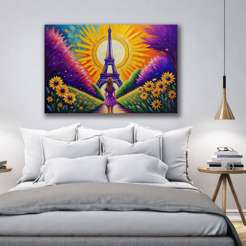 Eiffel Tower Close-Up Canvas Wall Art – view 2
