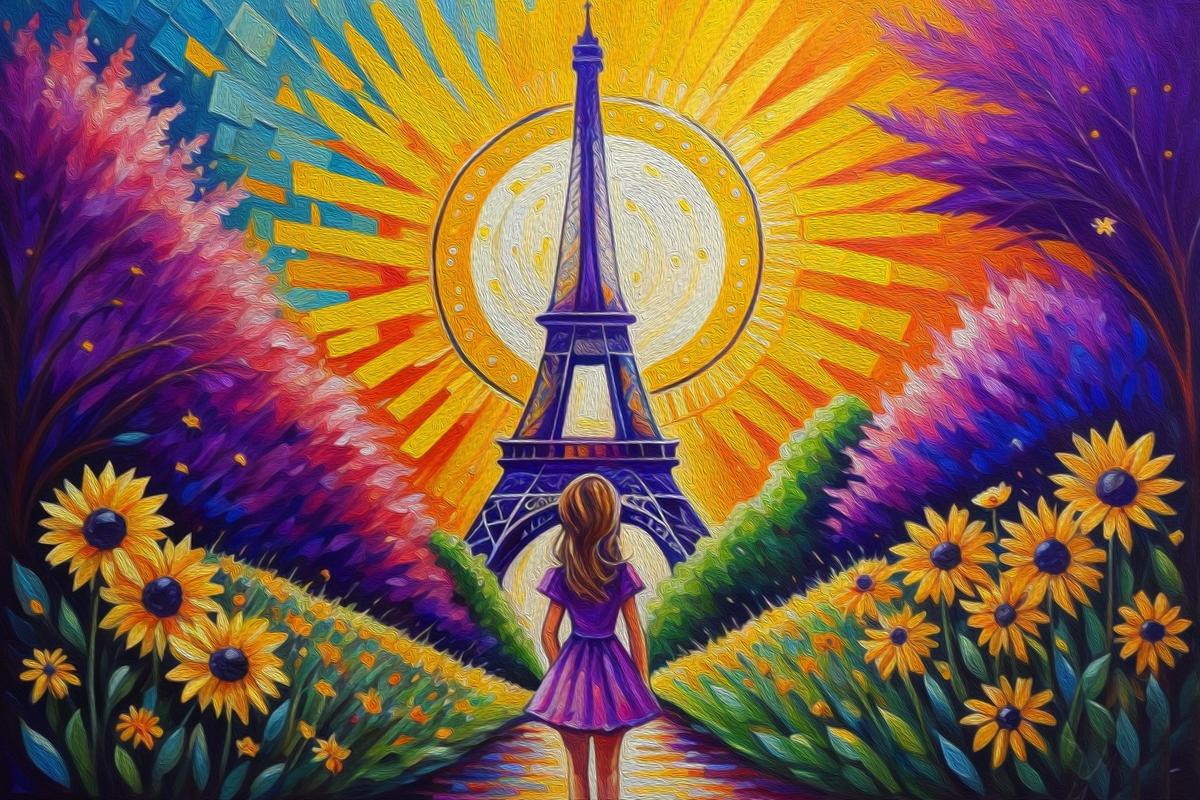 Eiffel Tower Close-Up Canvas Wall Art – view 3