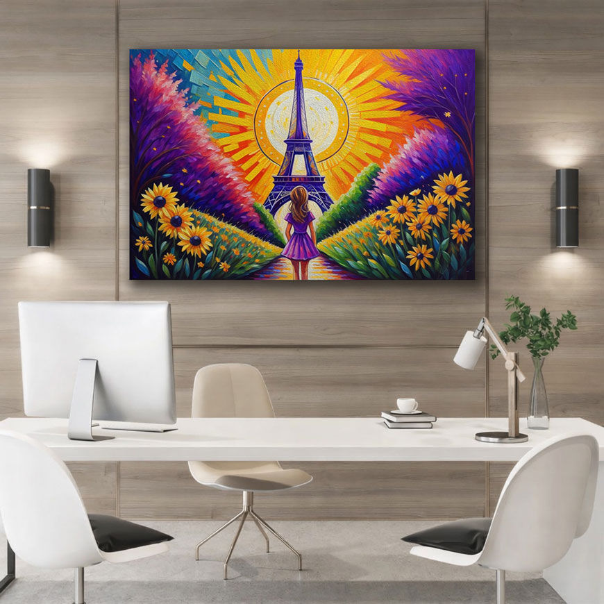Eiffel Tower Close-Up Canvas Wall Art – view 4