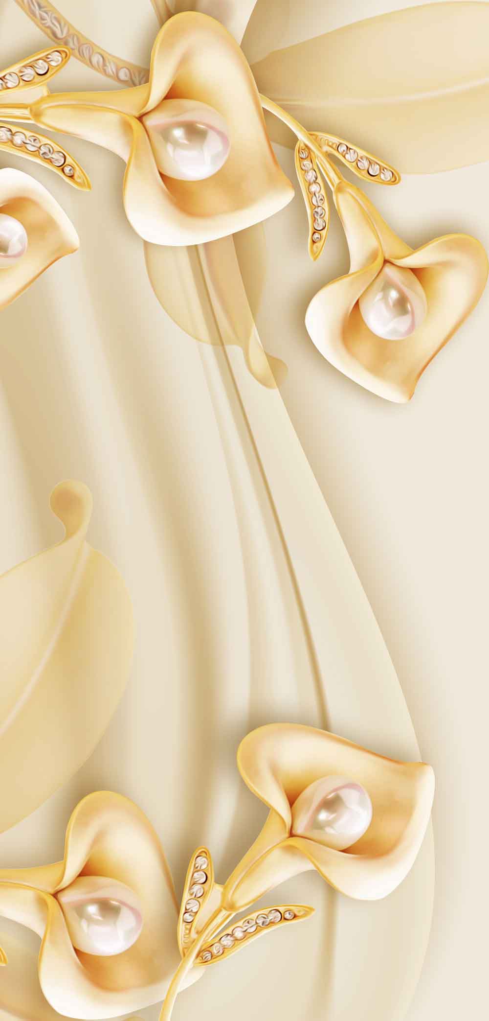 Golden Tulip pearl Fridge Wallpaper - Cozy Kitchen Decals – view 2