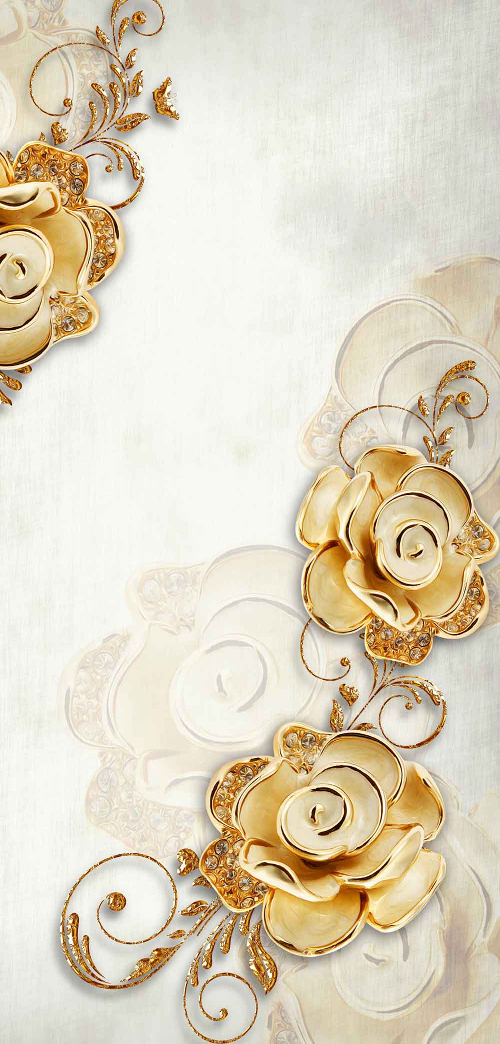 Golden Rose Fridge Decals & Refrigerator Stickers – view 2