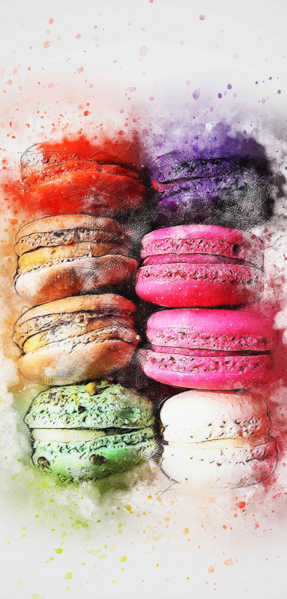 Bold Colorful Stripes Refrigerator Sticker Decal – view 2