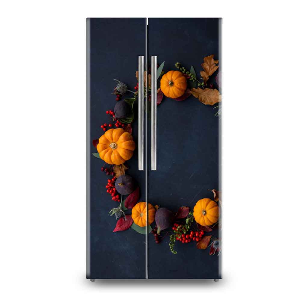 Floral Pink Flowers Fridge Wallpaper | Graceful Refrigerator Sticker