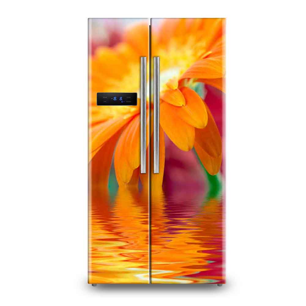 Underwater Coral Reef & Tropical Fish Fridge Wallpaper Sticker | Colorful Refrigerator Wrap