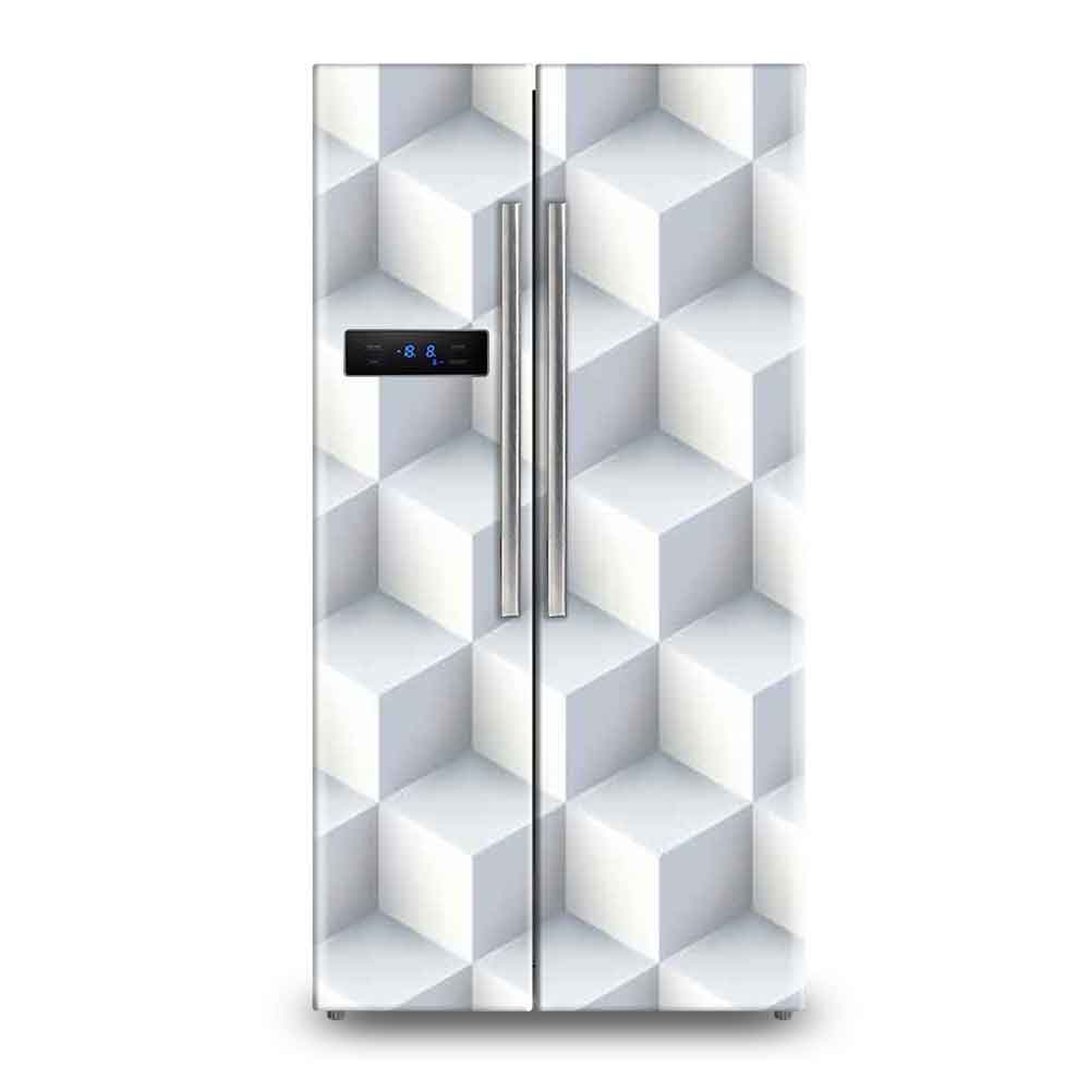 Brushed Stainless Steel Fridge Sticker - Modern Appliance Upgrade