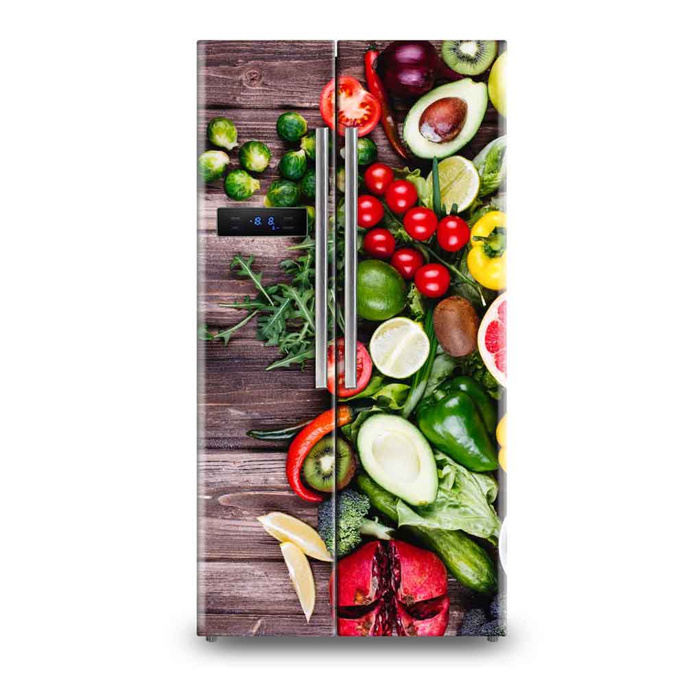 Rustic Wood Panel Fridge Wallpaper Sticker