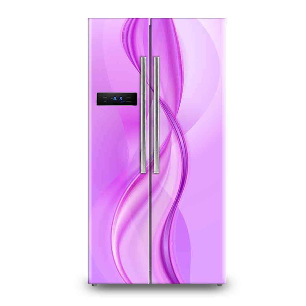 Elegant Pink Floral Fridge Wallpaper Sticker - Self-Adhesive Kitchen Decal