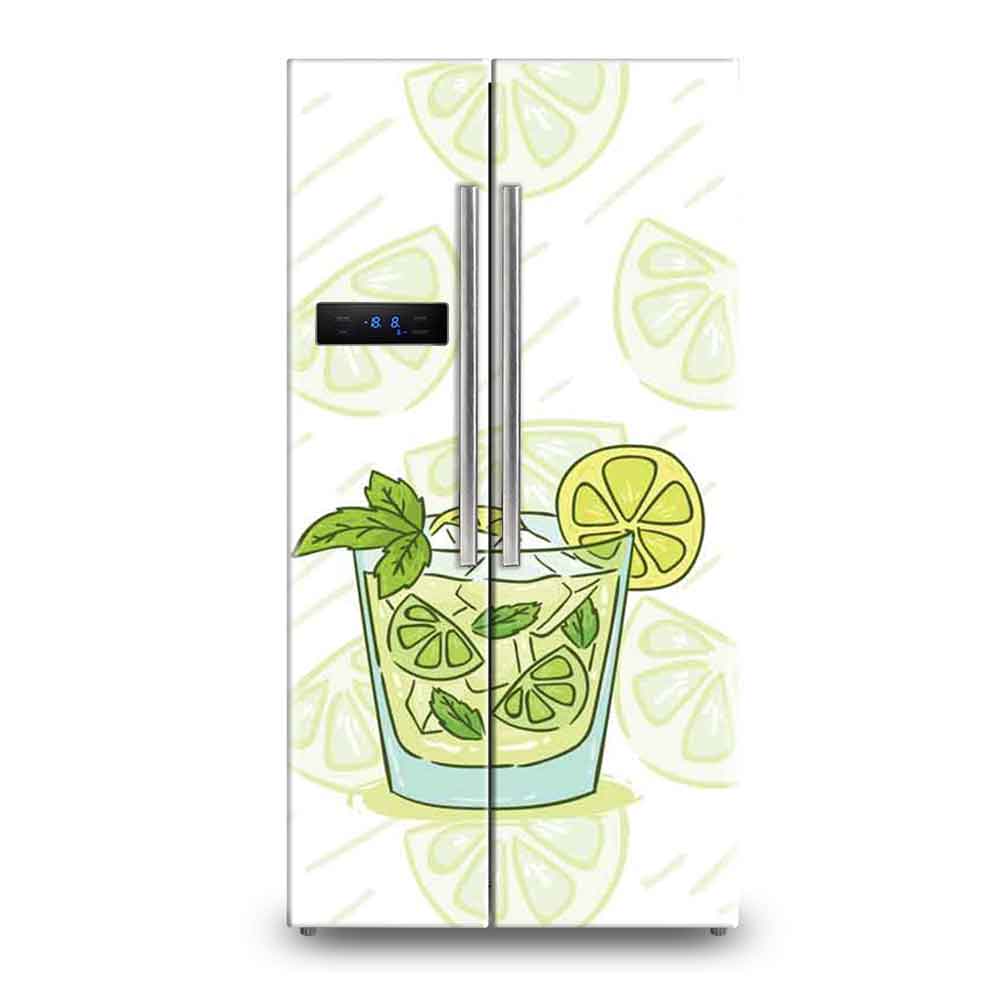 Brushed Stainless Steel Fridge Sticker