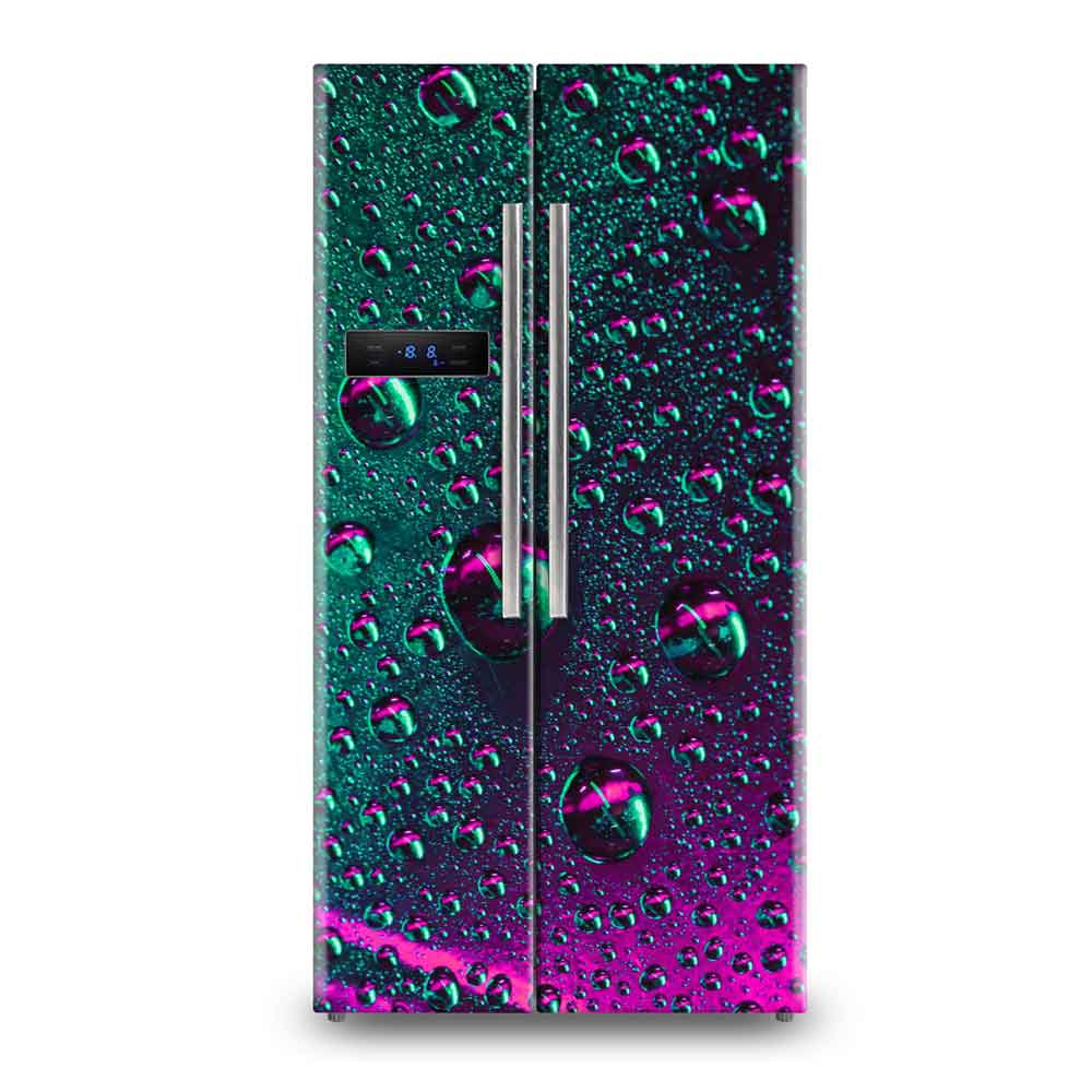 Minimalist Subtle Textured Fridge Wallpaper Wrap — Modern Waterproof Fridge Sticker India