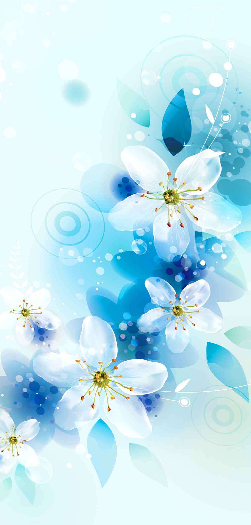 Canvas Groove Blue Lilies Fridge Wallpaper DIY | Self-Adhesive Vinyl Decor – view 2