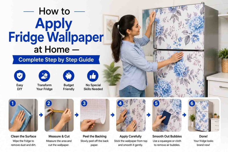 How to Apply Fridge Wallpaper at Home — Complete Step by Step Guide for India (2026)