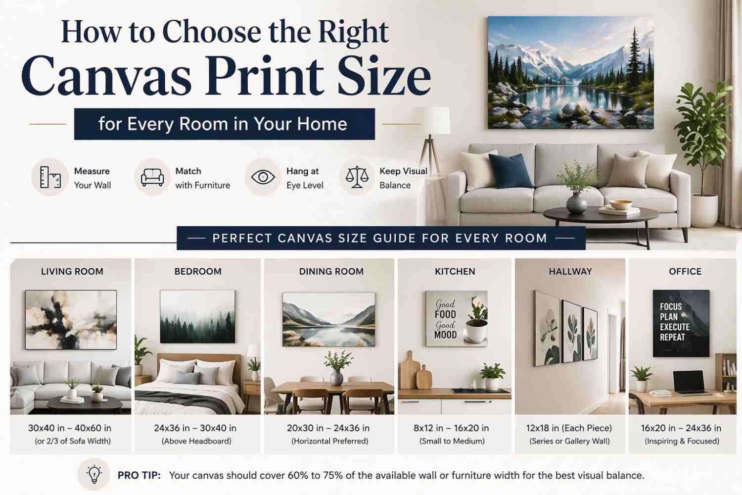 How to Choose the Right Canvas Print Size for Every Room