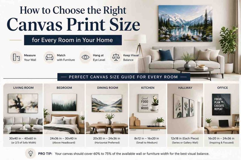 How to Choose the Right Canvas Print Size for Every Room in Your Home