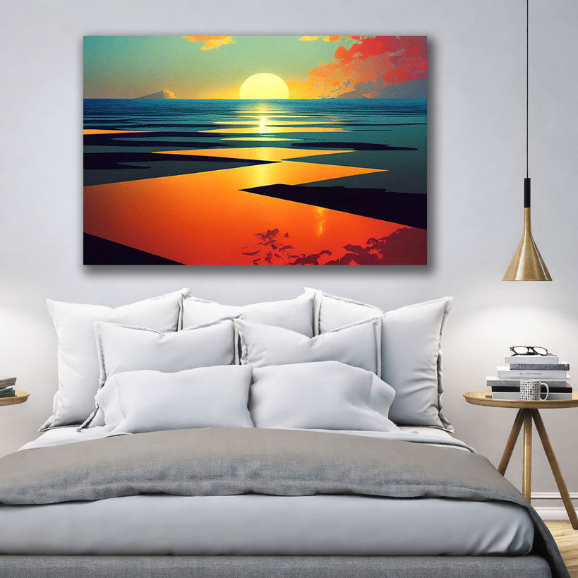 Mountain Sunrise Large Canvas Wall Art – view 4