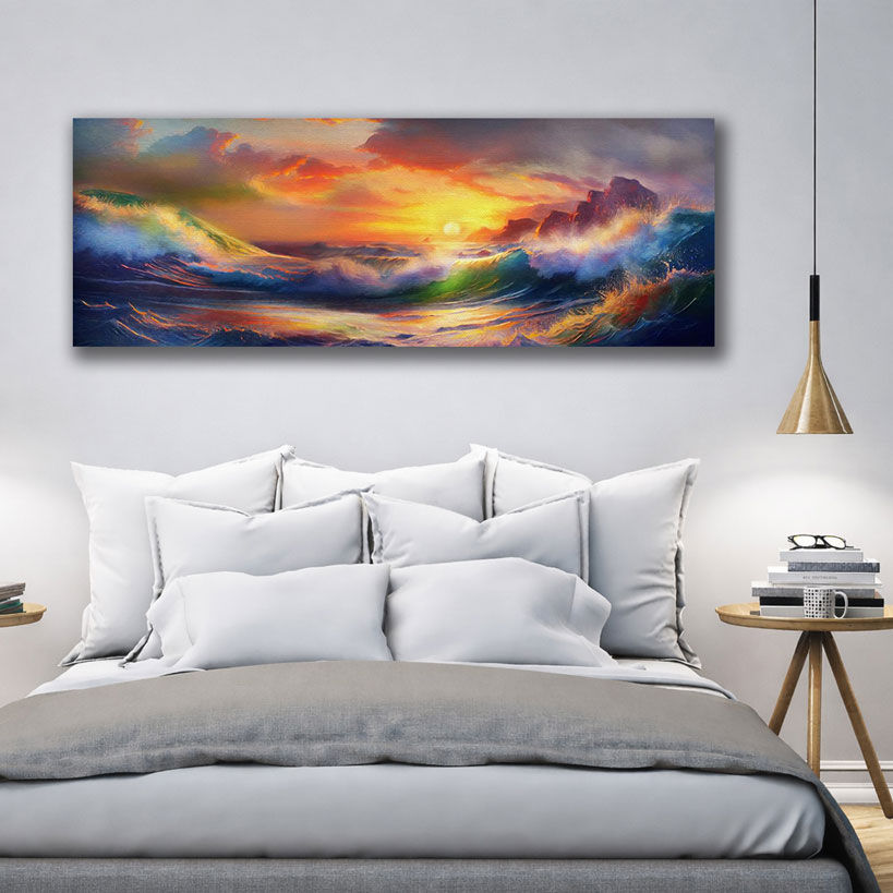 Serene Morning Sunrise Abstract Wall Art – view 4