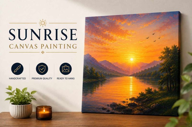 Sunrise & Sunset Painting for Home — Canvas Wall Art Ideas for Indian Interiors