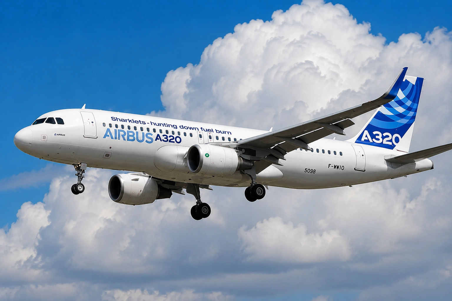 Airbus A320 aircraft in flight