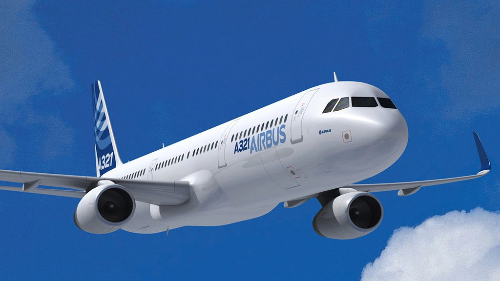 Airbus A321 aircraft in flight