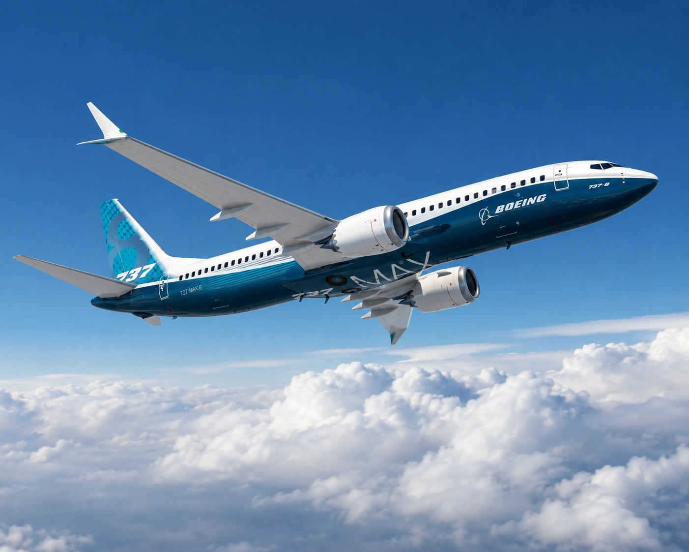 Boeing Commercial Airplanes Boeing 737 MAX 8 aircraft in flight