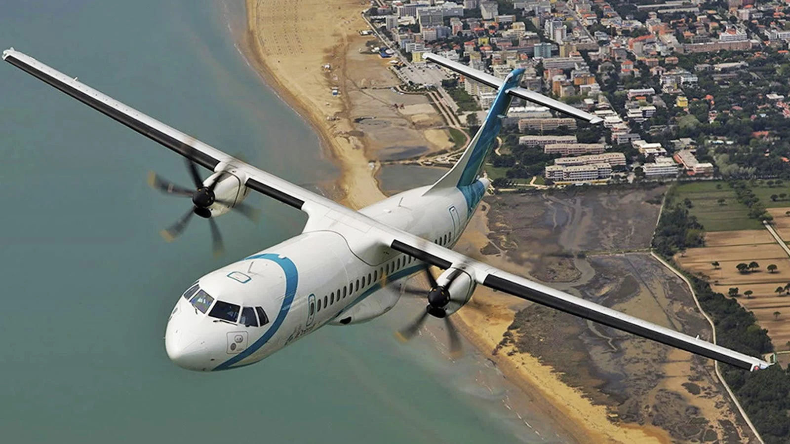 ATR (Avions de Transport Régional) ATR 72-600 aircraft in flight