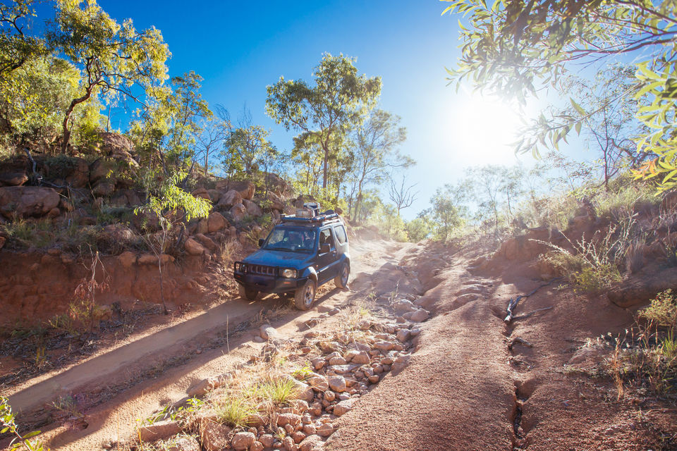 Rugged landscapes of 4wd tracks in Townsville, Australia