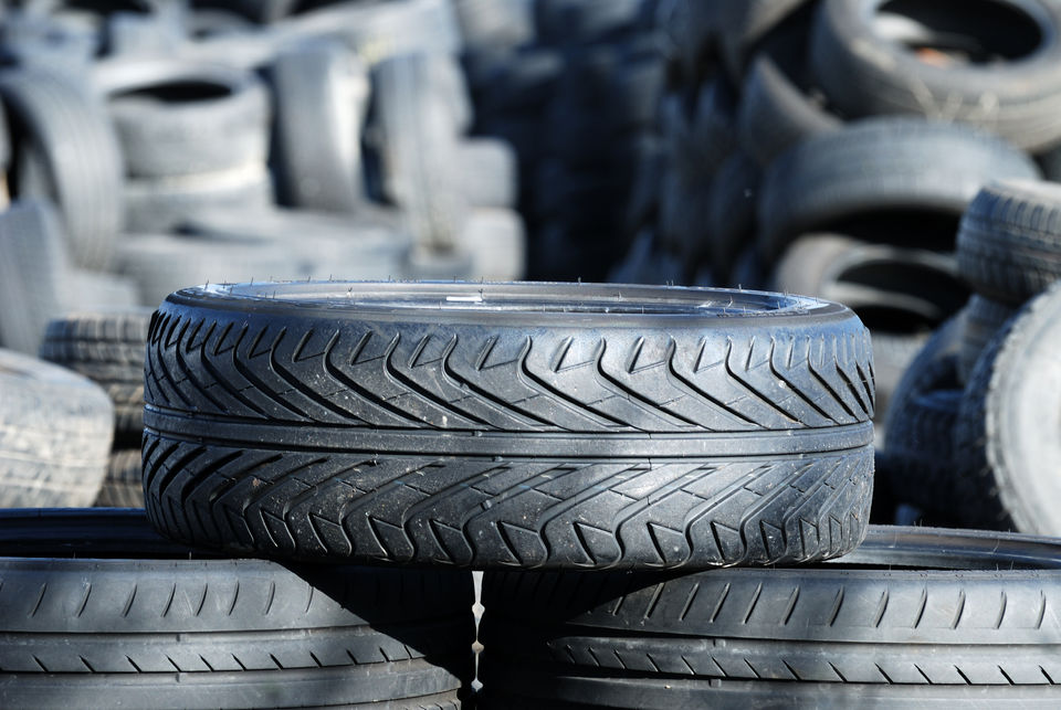 A pile of well-maintained old tyres