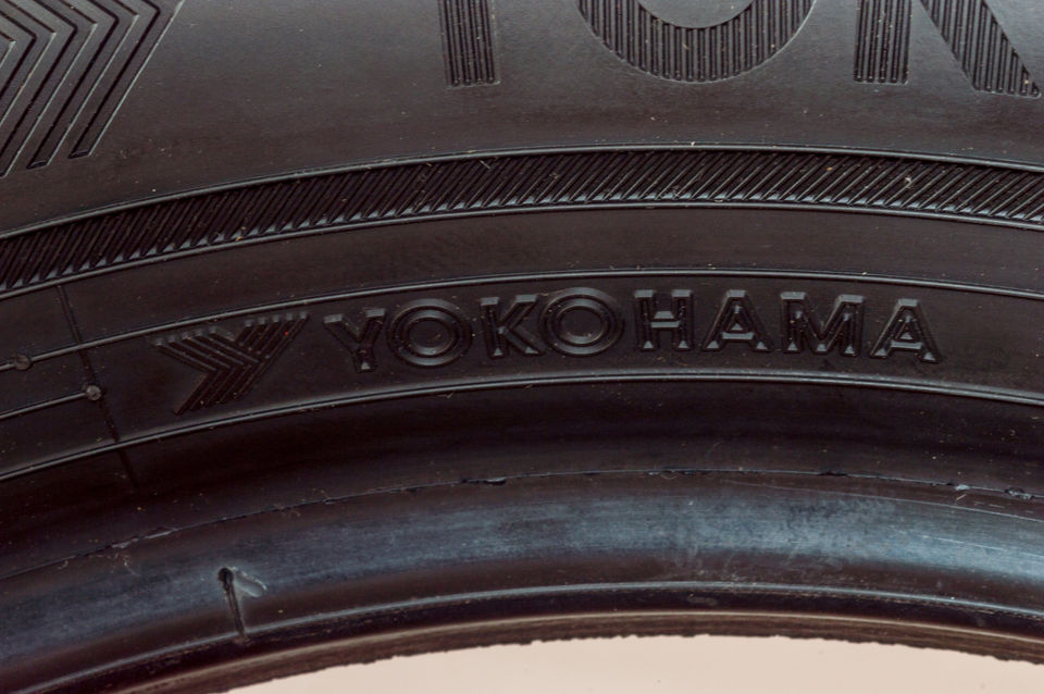 A close-up photo of a globally recognized tyre, Yokohama