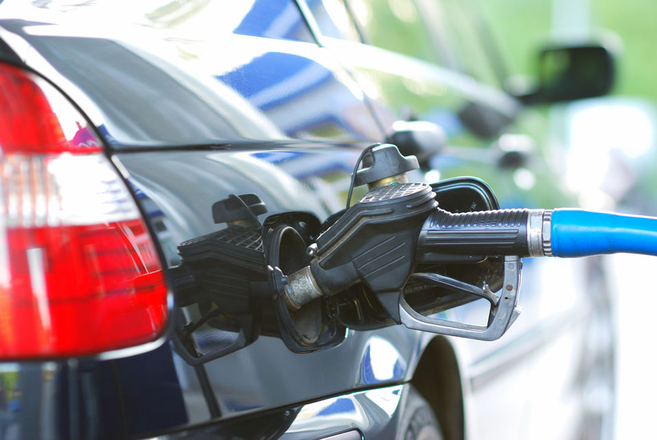 Refueling a car on a gas station