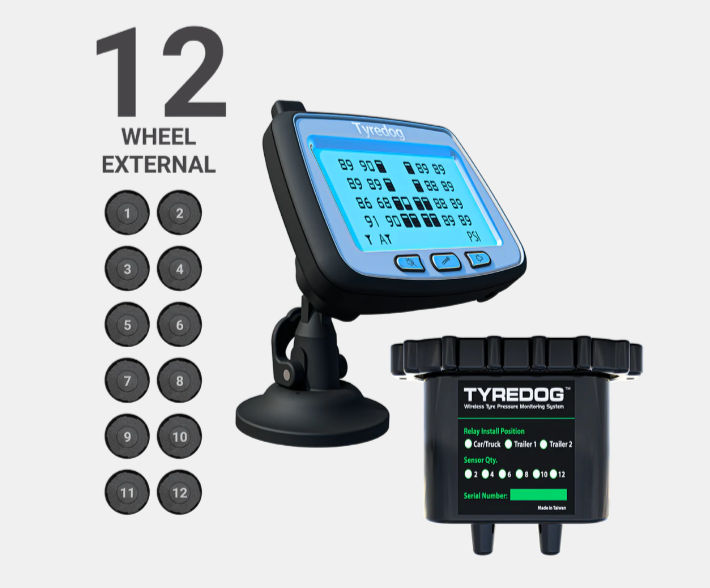 TyreDog TPMS model with 12 external sensors