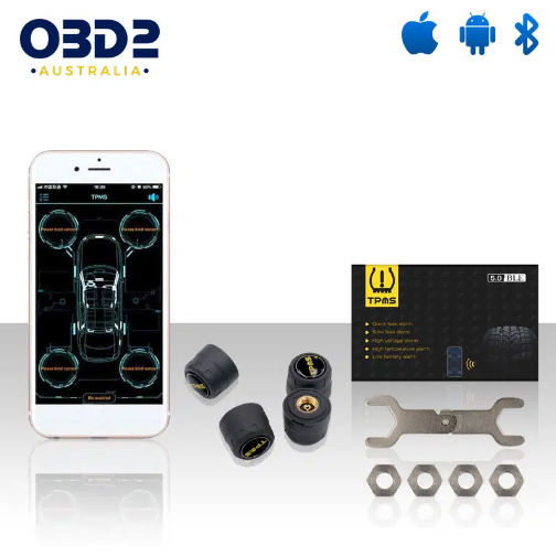 OBD2 TPMS model with bluetooth connectivity and 4 sensors