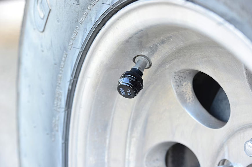 ARB TPMS external sensors installed on a tyre