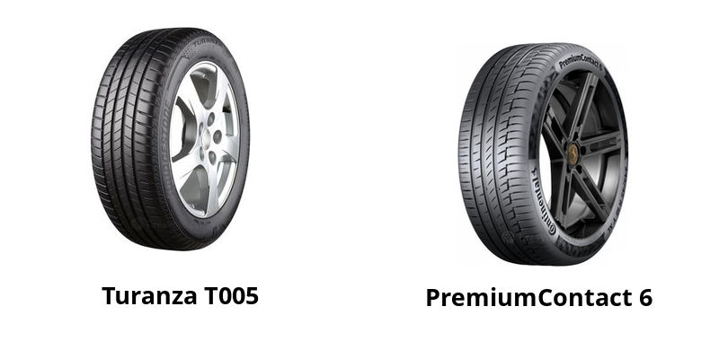 Bridgestone Turanza T005 vs Continental PremiumContact 6