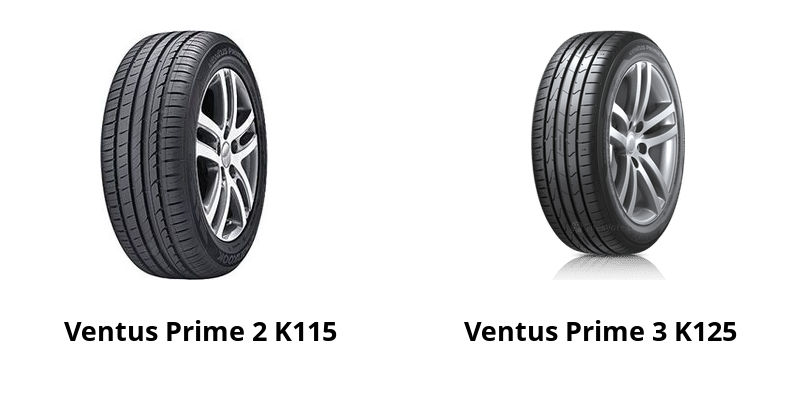 Hankook Ventus Prime 2 K115 vs Hankook Ventus Prime 3 K125