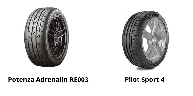 Bridgestone Potenza Adrenalin RE003 vs Michelin Pilot Sport 4