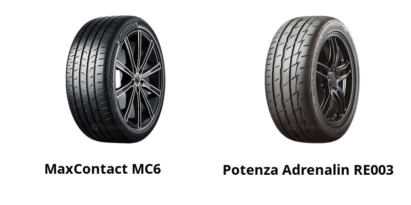 Continental MaxContact MC6 vs Bridgestone Potenza Adrenalin RE003