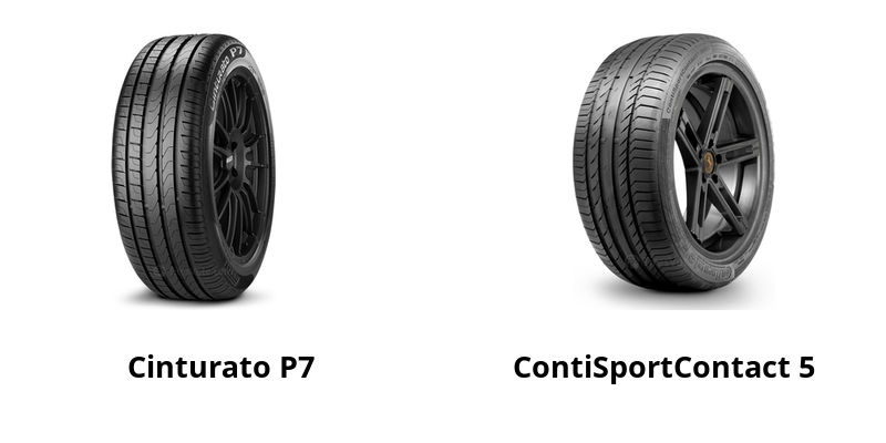 vs [2024] P7 Cinturato SportContact Pirelli 5 Continental