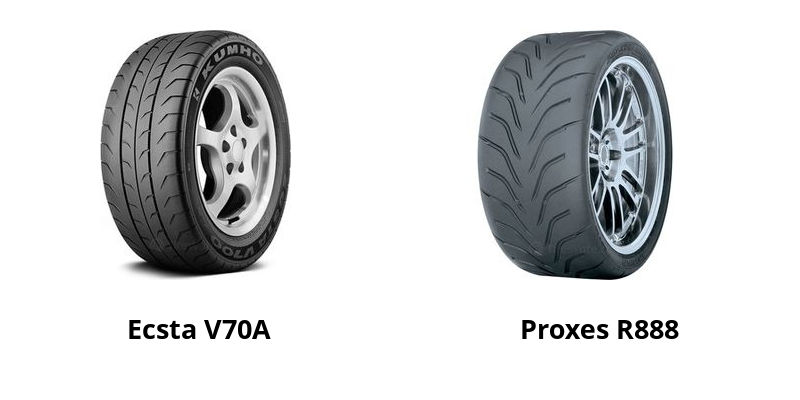 Kumho Ecsta V70A vs Toyo Proxes R888