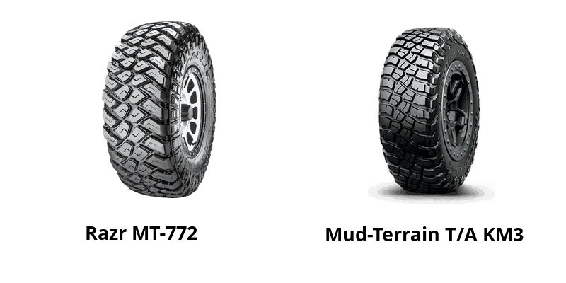 Maxxis Razr MT-772 vs BFGoodrich Mud-Terrain T/A KM3