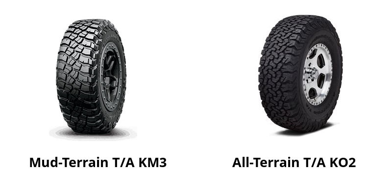 BFGoodrich Mud-Terrain T/A KM3 vs BFGoodrich All-Terrain T/A KO2