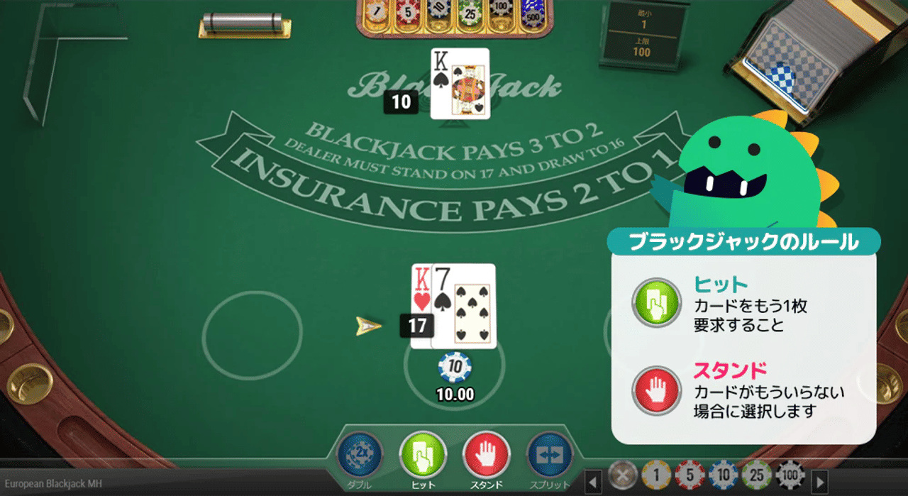 ガイド ブラックジャック ルール ゲーム
