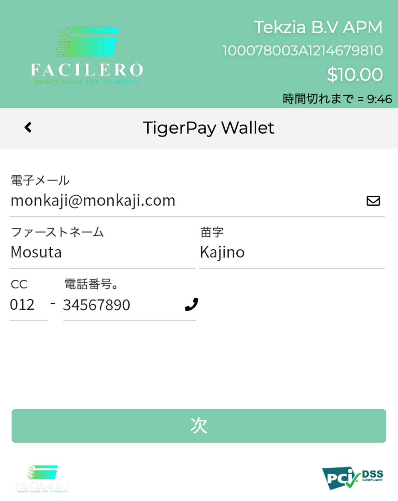 Tiger pay (タイガーペイ) 入金