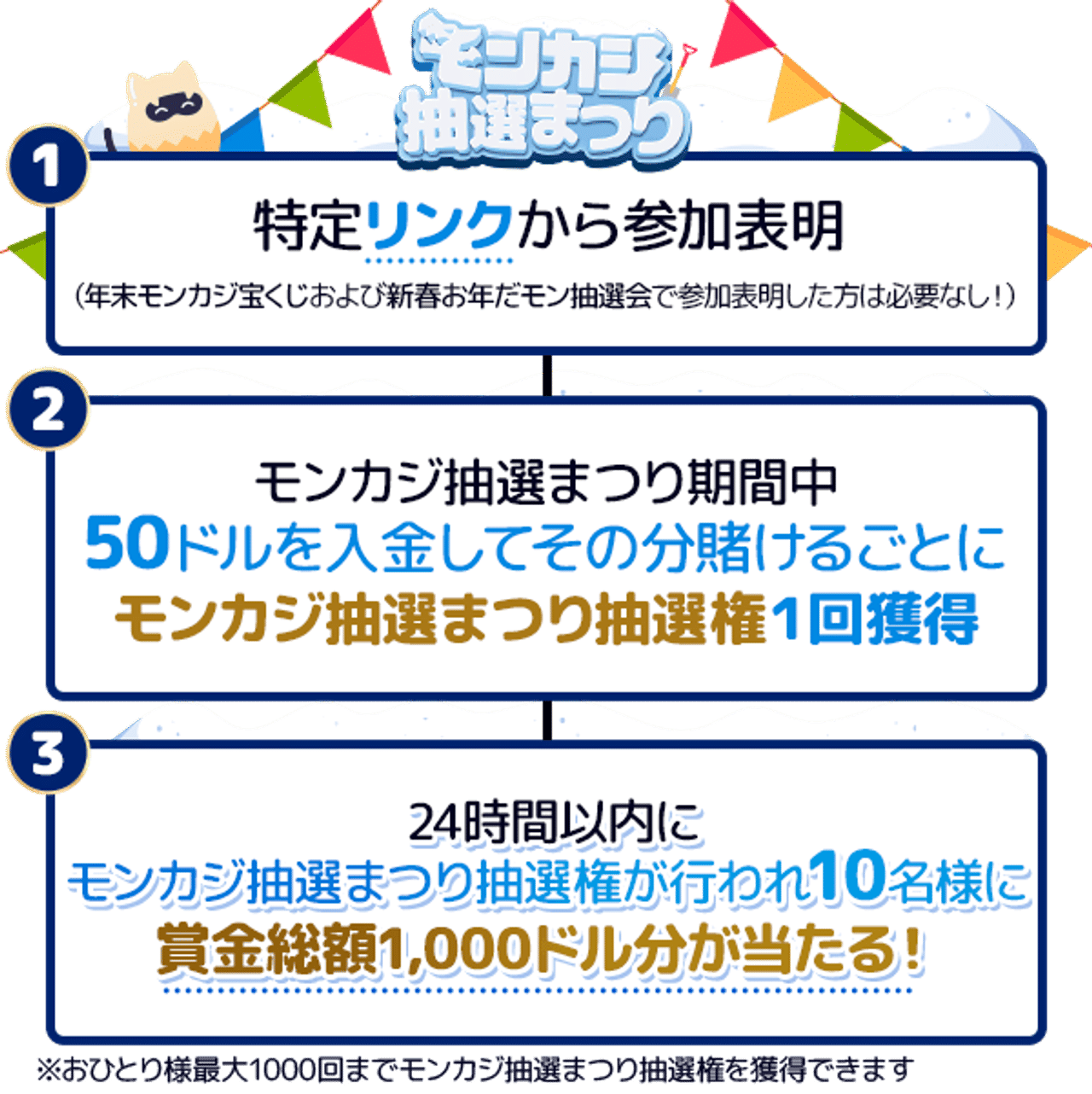 モンカジ抽選まつり☃️参加方法