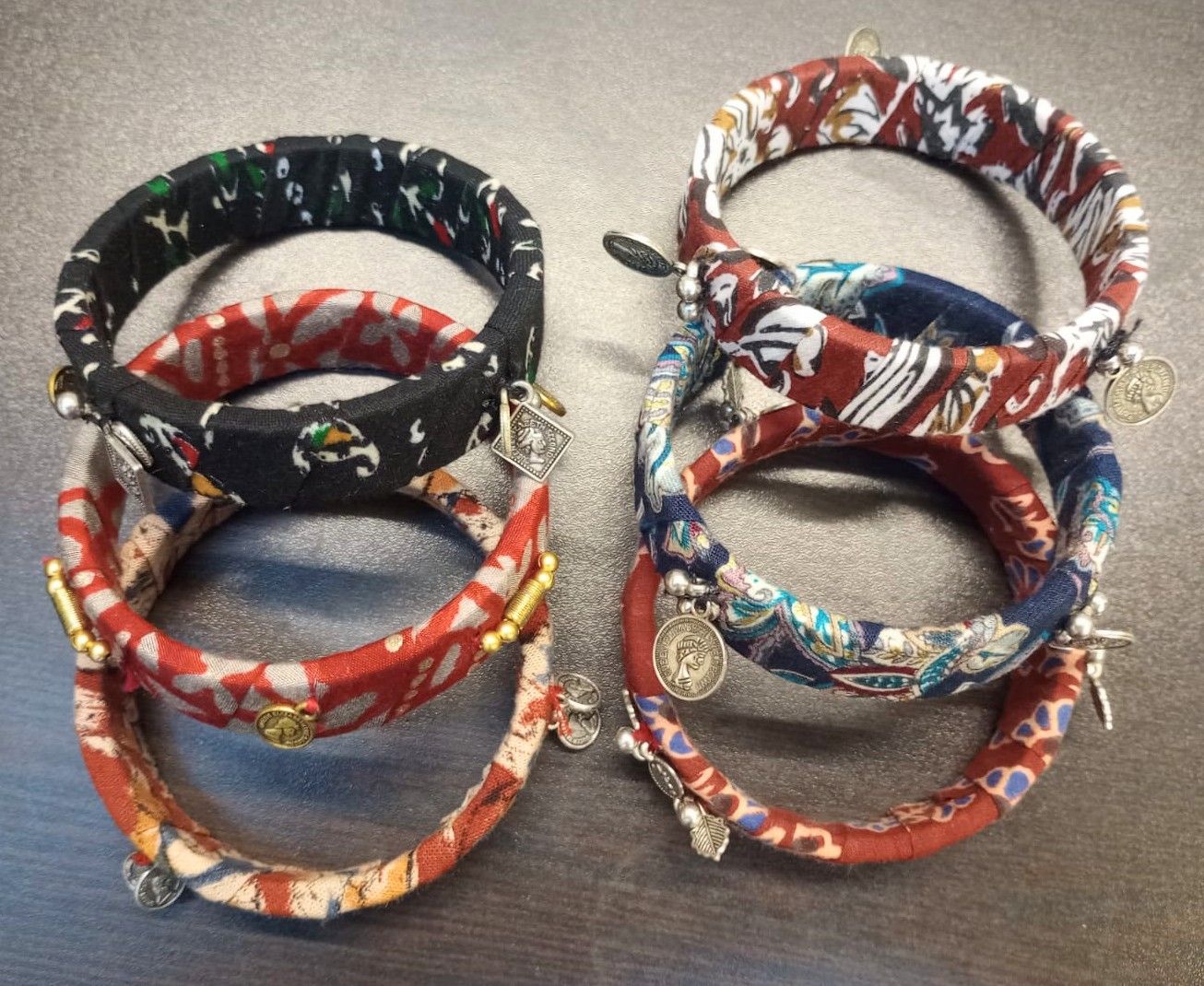 Junk Jewellery, Fabric Bangl...