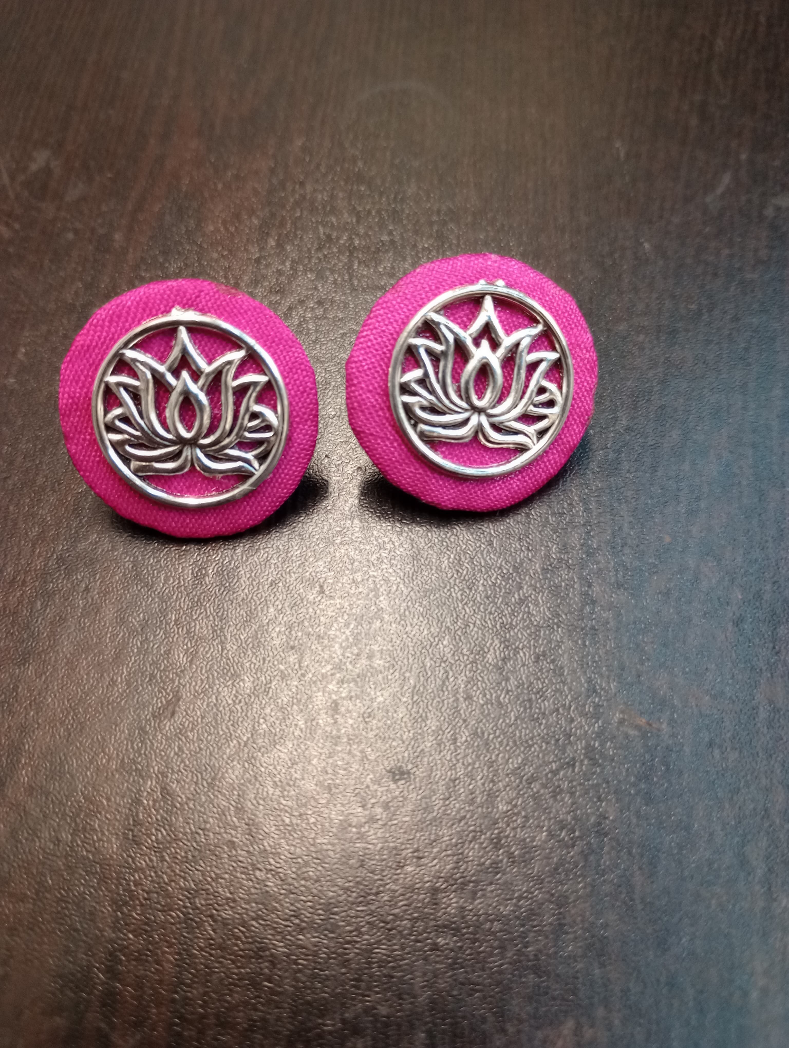 Fabric Earrings oxidis...