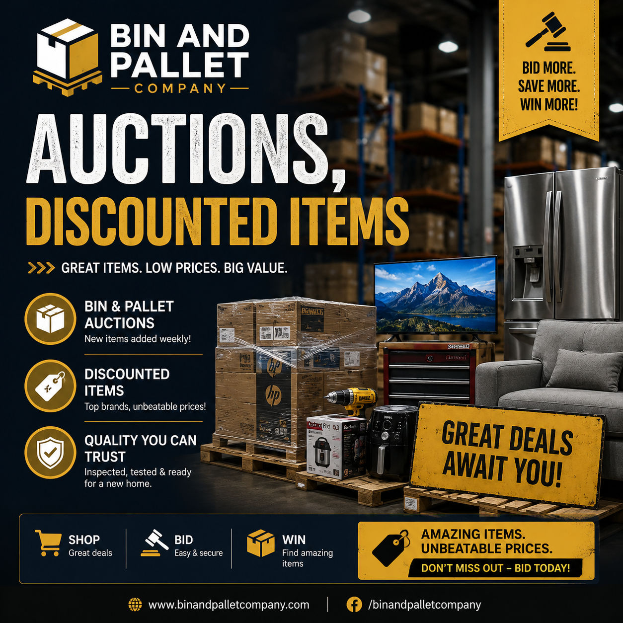 BONANZA88JP : Bin and Pallet Company - Auctions, Discounted Items