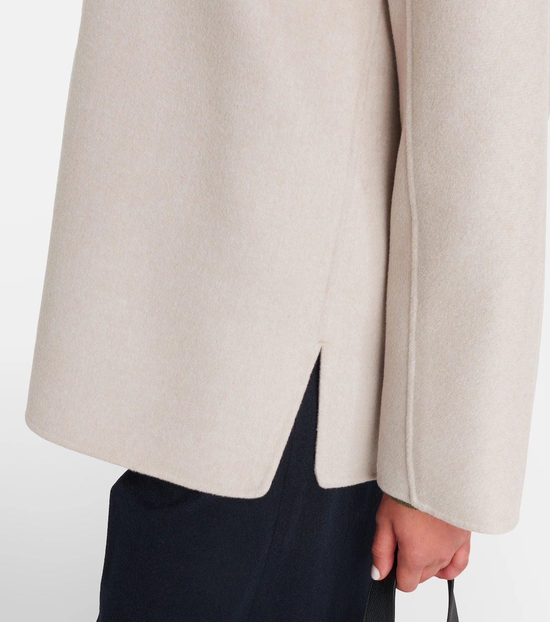 S Max Mara Riva Virgin Wool Sweater in Beige