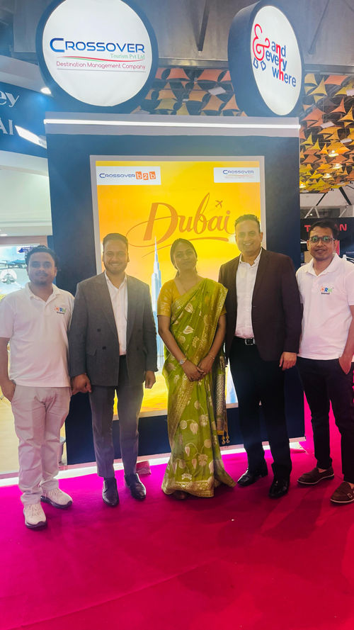 CRMtravel team visited Crossover Pvt Ltd stall during SATTE 2025