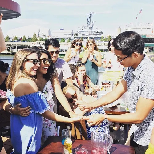 Allen He performing Magic on New York's Lobster Boat