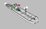 A vessel engaged in pushing the width of the composition is less than 5 m. carrying three masthead lights (arranged in the shape of an equilateral triangle, base down), side lights, tow fire, top fire on the nose of a pushed convoy
Translated by «Yandex.Translator»