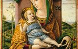 "La Virgen con el niño" (Crivelli, Ancona) - Madonna and Child (Crivelli, Ancona)La imagen de Madonna y el niño de Carlo Crivelli tampoco tiene Ovnis o"cohetes modernos que despegan". En el pequeño paisaje, en el fondo se ven bocetos de torres y campanarios, insinuados por pinceladas ligeras que también aparecen en todos los paisajes pintados por Crivelli.Torres similares también se pueden ver en la pintura Lippi, Filippino "Adoración del niño" (galería nacional de arte, Washington).